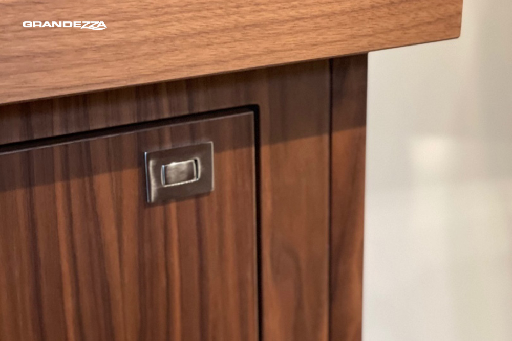 Wooden parts waxed walnut