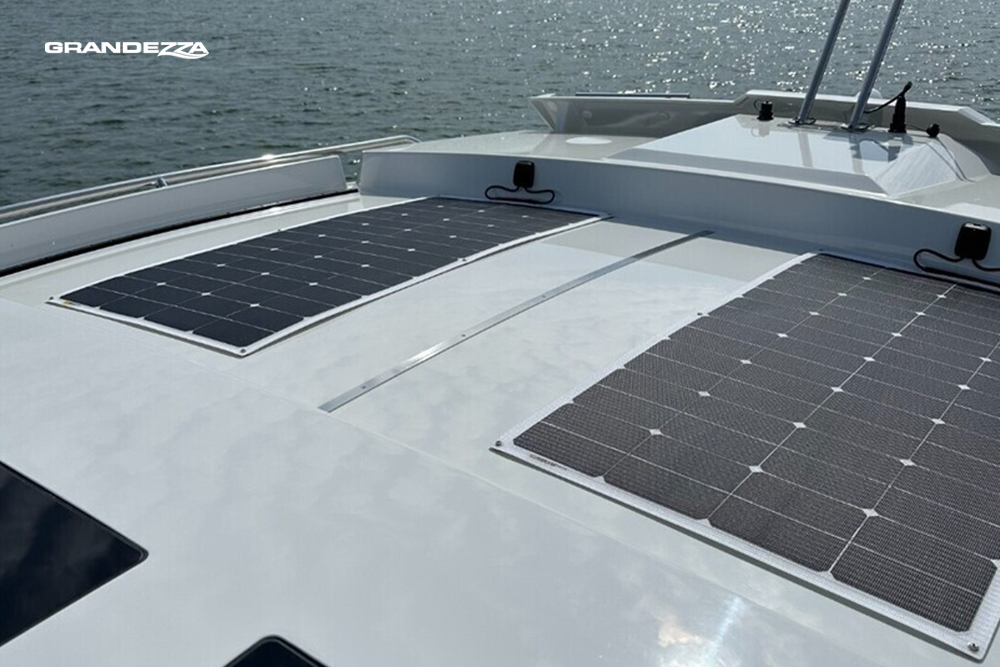 2 x 100 W solar panels on roof
