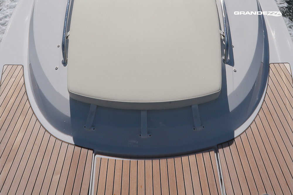 Teak on swim platform & foredeck